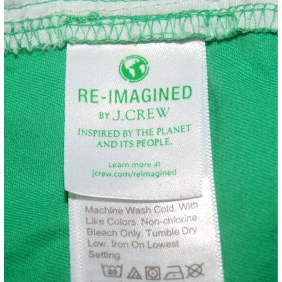 J Crew Shorts Womens Size 8 Green Flat Chino Cotton Casual 3" Inseam 34" Waist - Picture 5 of 7
